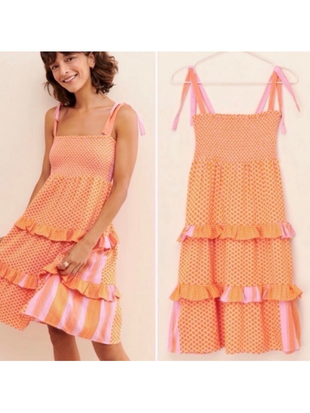 Cecilie Copenhagen Minami Mini Dress Tiered Ruffle